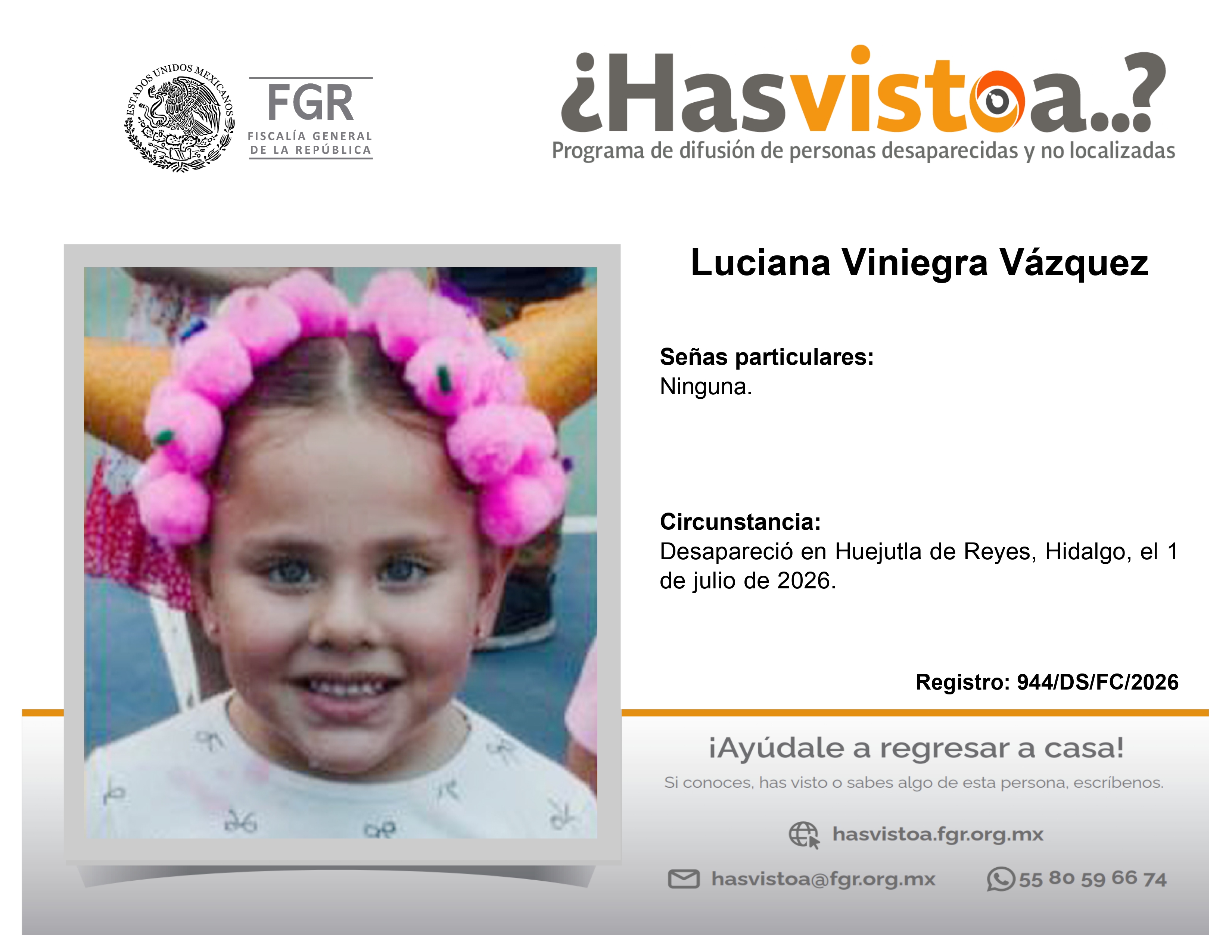 Has visto a niña luciana viniegra vazquez
